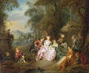 Jean-Baptiste Pater Repose in a Park painting